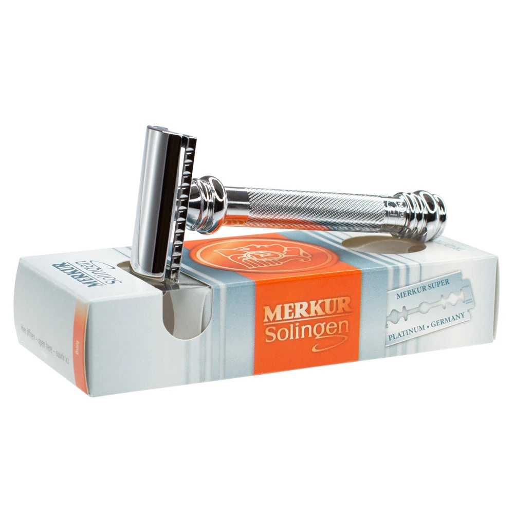 Merkur 39C Double Edge Safety Razor, Slanted Cut, Extra Long Chrome Handle 2 Merkur 39C Double Edge Safety Razor, Slanted Cut, Extra Long Chrome Handle - Image 2