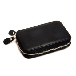 Pure Badger Universal Black Pebble Leather Double Edge Safety Razor Case