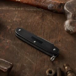Victorinox Pioneer Black Alox Swiss Army Knife -Peuget Knives Shop pioneer black back