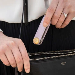 Orbitkey 2.0 Saffiano Leather Keychain -Peuget Knives Shop saffiano lilaclfstylx1000 5