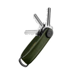 Orbitkey 2.0 Saffiano Leather Keychain -Peuget Knives Shop saffiano olivex1000 3
