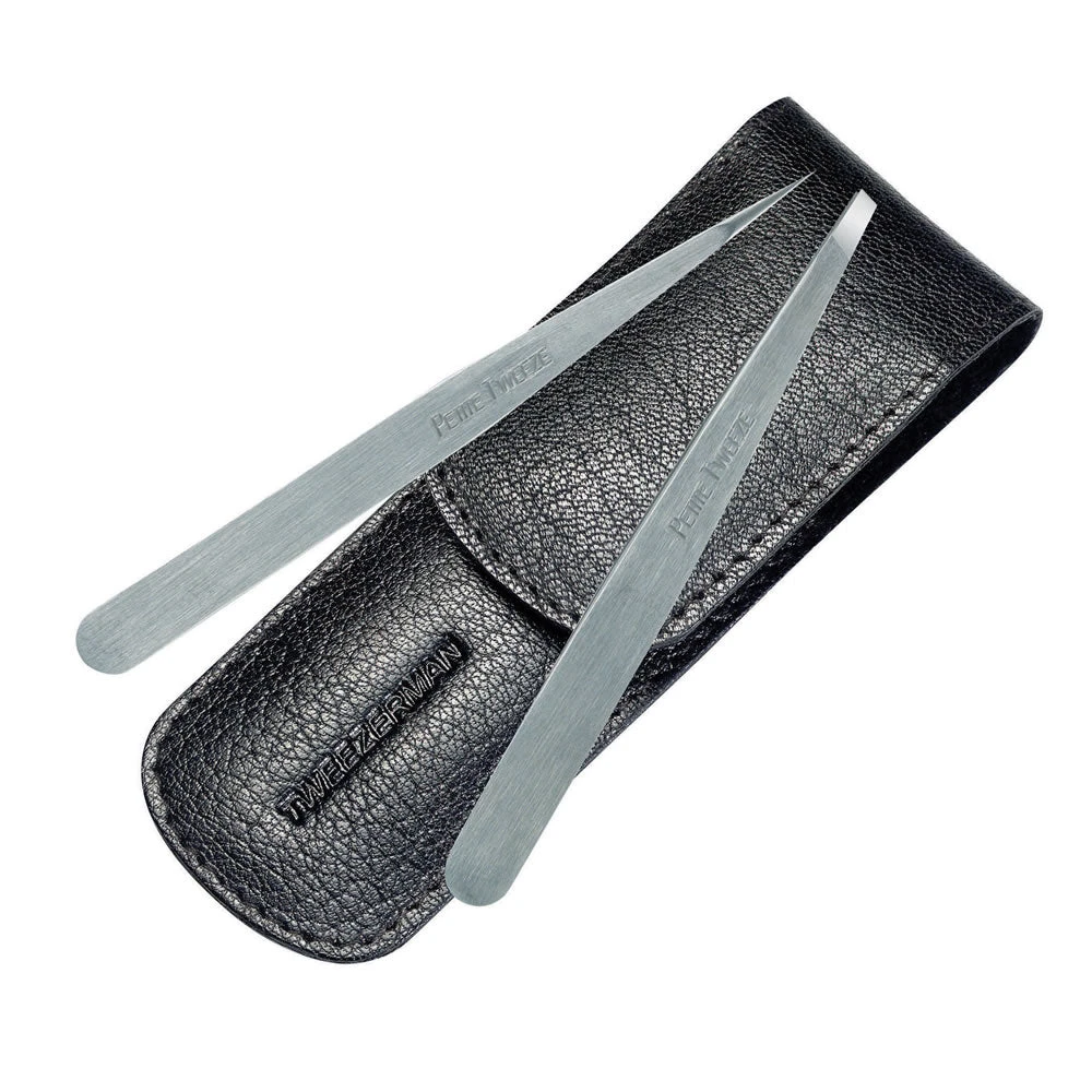 Tweezerman Petite Tweeze Set With Black Leather Case 1 Tweezerman Petite Tweeze Set With Black Leather Case