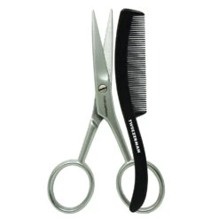 Tweezerman GEAR Moustache Scissors And Grooming Comb